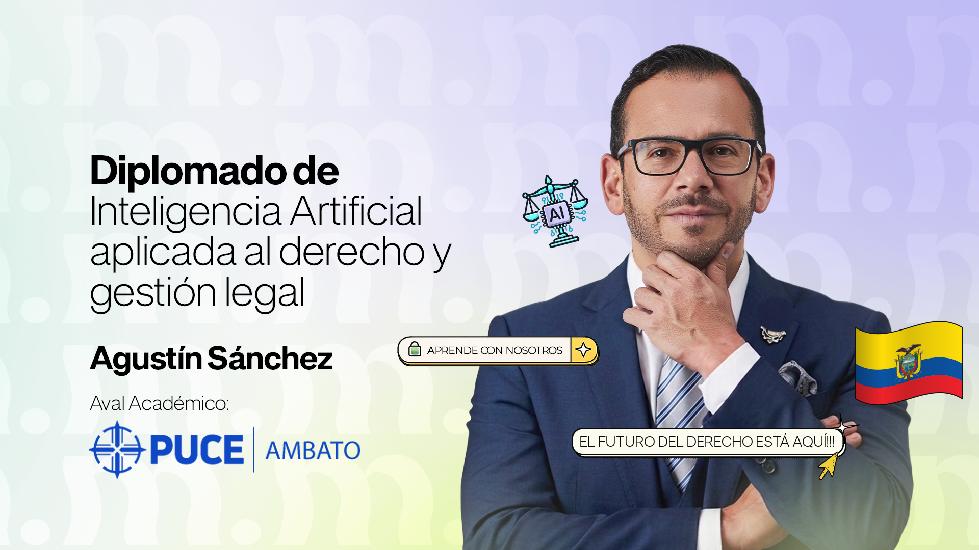 Portada del Diplomado de Inteligencia Artificial Aplicada al Derecho y Gestión Legal